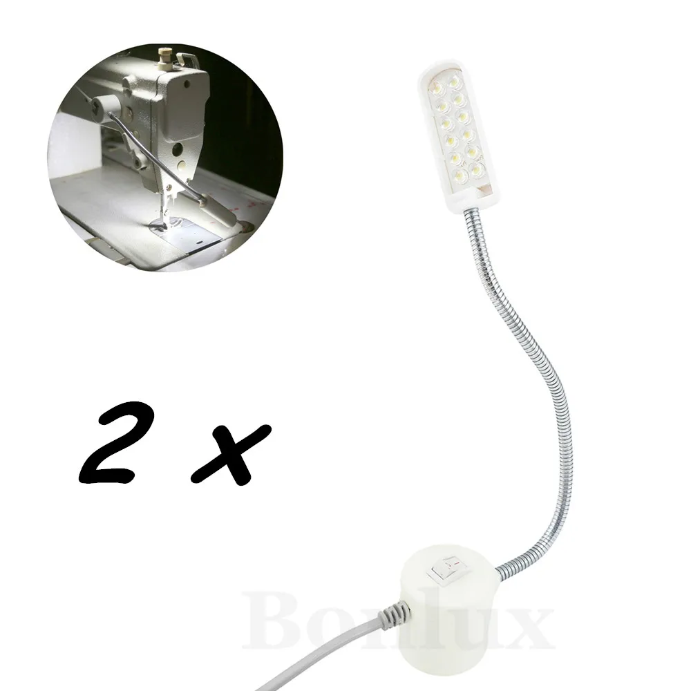 Mounting Base 1W 12 LED Sewing Machine Light Working Gooseneck