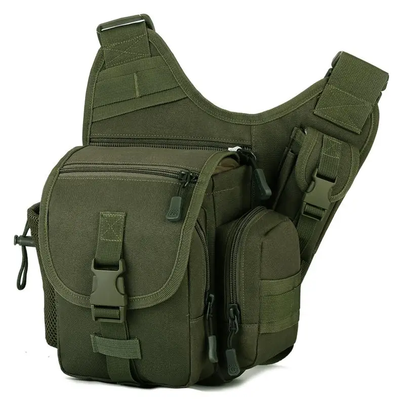 Водонепроницаемая нейлоновая камуфляжная Военная седельная сумка, Мужская тактическая сумка через плечо, сумка для охоты, пешего туризма, альпинизма, спортивная сумка K304 - Цвет: army green