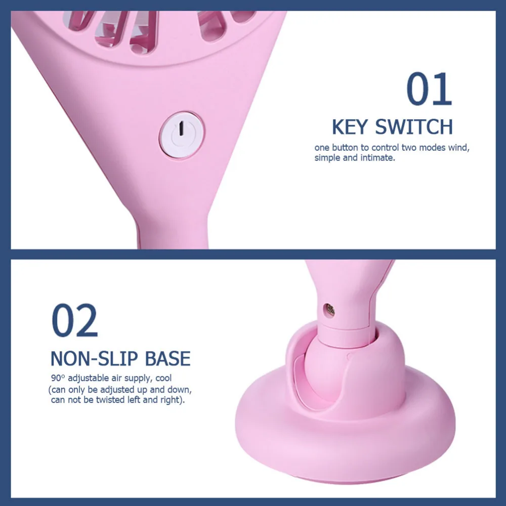 Portable Mini Fan Handheld Ventilador USB Rechargeable Fan 7 Blades Desktop Summer Cooler Air Cooling Fan for Outdoor Travel (5)