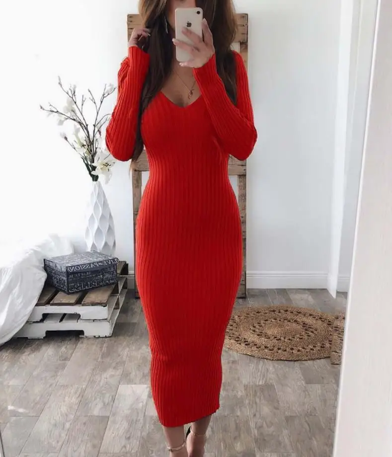 LILIGIRL Maternity Dresses For Women Solid Knitted Pregnancy Sweater Midi Dress Autumn Long Sleeve Pregnant Women Dresses Winter