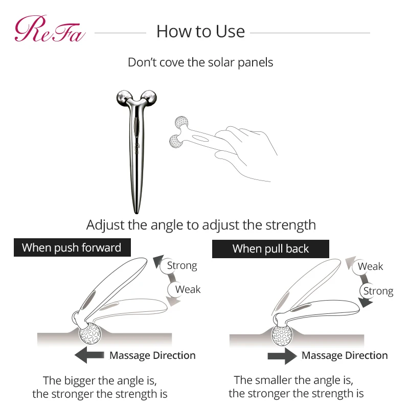  ReFa Face Skin Tightening Roller Refa S CARAT Facial Beauty Massager Eye & Mouth Massage Anti-wrink