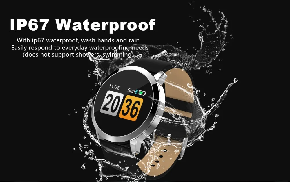 Q8 Smart повседневные водонепроницаемые часы Фитнес сна спортивные трекер кислорода в крови монитор сердечного ритма человек Для женщин часы для iOS и Android телефон