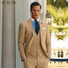 Мужской дизайнерский sui модный хаки мужской костюм(костюм) наиболее подходит для нового костюма из кусков костюм с лацканами для отдыха деловые Вечерние