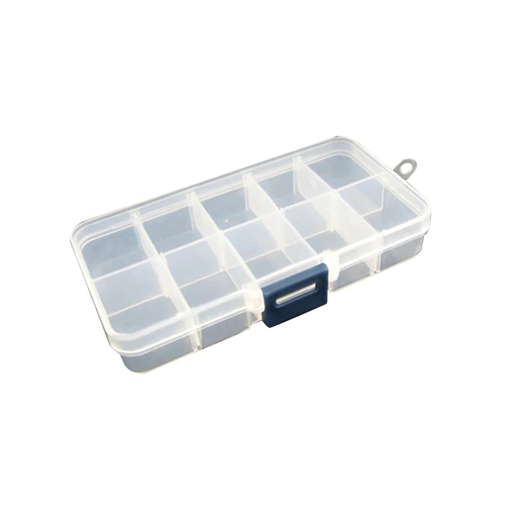 

Transparent Plastic Organizer Container, Adjustable Divider Removable Storage Box For Sorting Earrings Rings Beads Jewellery (10