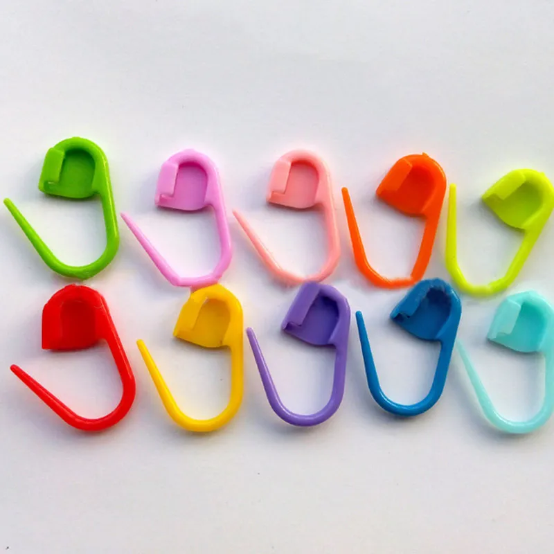 

Simple Knitting Crochet Plastic Locking Stitch Markers Stitch Colorful Needle Clip Sweater Knit Tool Mark Clasp WXV Sa