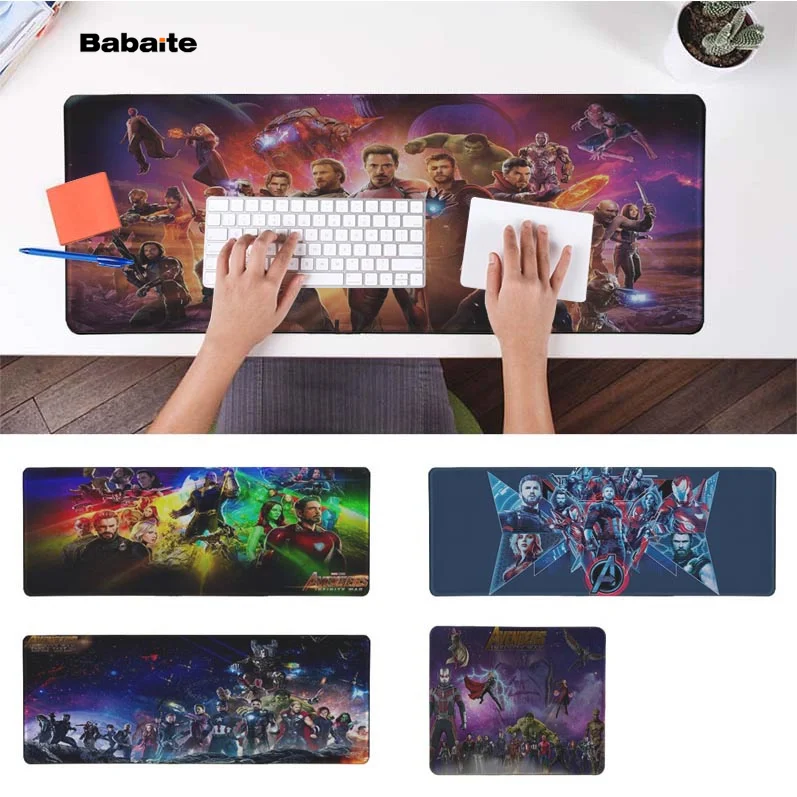 

Babaite My Favorite Avengers Infinity War Natural Rubber Gaming mousepad Desk Mat Free Shipping Large Mouse Pad Keyboards Mat
