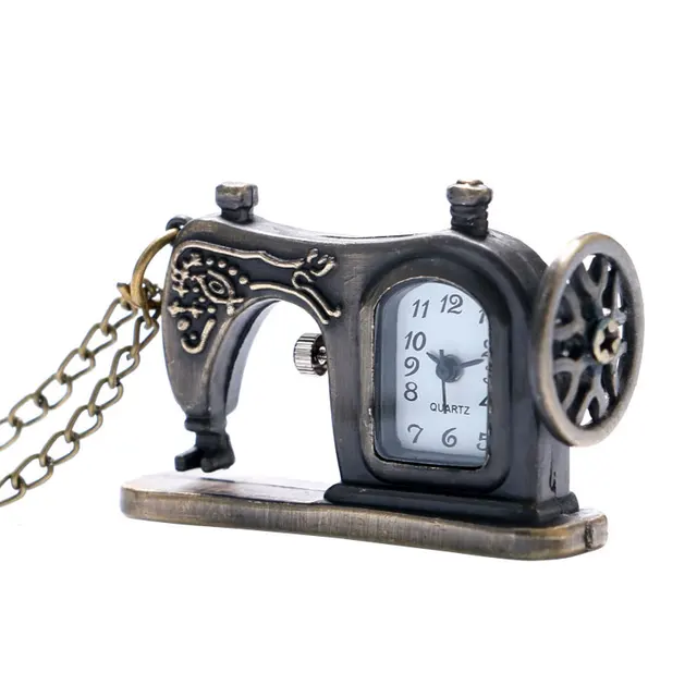 Sewing Machine Design Pocket Watch With Necklace Chain Free Shipping Best Gift T Sewing Machine Design Pocket Watch With Necklace Chain Free Shipping Best Gift T