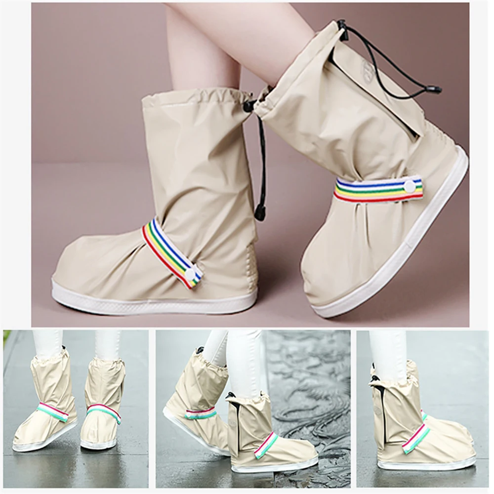 Непромокаемые Нескользящие водонепроницаемые утолщенные женские туфли для многократного применения; непромокаемые туфли; защитный чехол для обуви; Распродажа по всему миру; Лидер продаж 29 - Цвет: Белый
