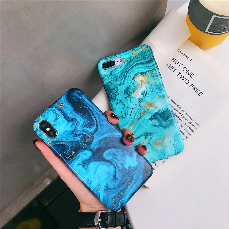 IMD Sea Blue Ocean Phone Case For iPhone 6 6S Soft Wave Beach Cases iphone s 7 8 Plus X XR MAX TPU starry sky Cover |