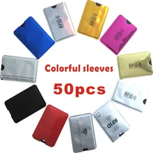 50 шт. RFID экранированный наручный держатель для карт Блокировка 13,56 МГц IC RFID карта защиты NFC карта безопасности предотвращает неавторизованное сканирование