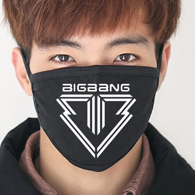 2018 новый черный bigbang Anti-Dust Хлопок Рот маска kpop GD TOP коллектив маски k-поп-G- дракон лица рот-заглушить лица респиратор