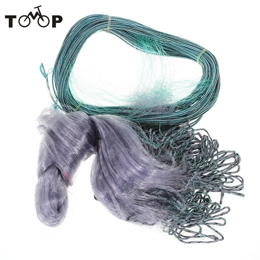 1.8*30m 3 Layers Fish Gill Net Nylon Monofilament 20mm Mesh Hole