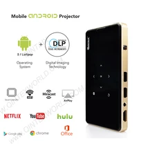 QINTAIX MSP05 Mini Projector Amlogic S905X LED Mini Portable Pocket Projector Miracast and Airplay Function Keystone Correction