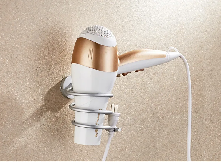 1PC New Spiral Blow Dryer Stand Innovative Wall mounted Hair Dryer Rack