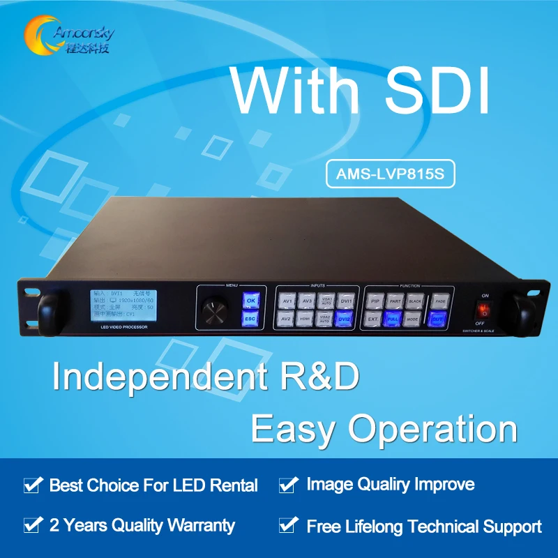 

Hot sale Amoonsky AMS-LVP815S HDMI/SDI/DVI/VGA input DVI/VGA/Output full color led display video wall controller