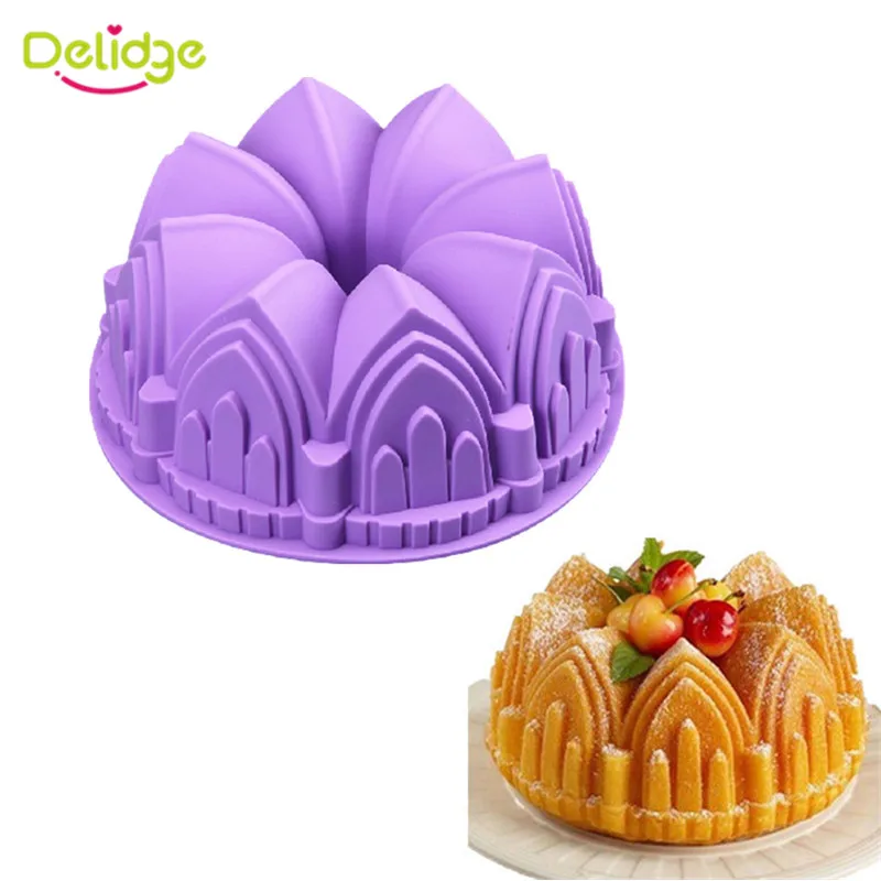 

Big Crown Shape Silicone Cake Mould Large Bread Pan Birthday Cake Mold DIY Kitchen Accessories Baking Mold