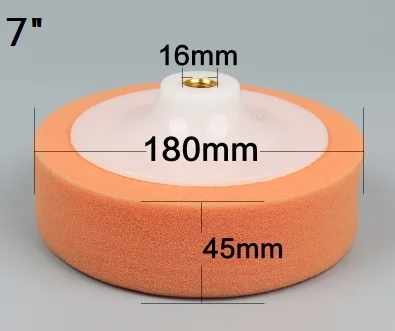 "-7" 2 шт., M10-M16, авто Красота воск полировальный круг машина губки мяч шлифовального круга зеркало снижение диск воск