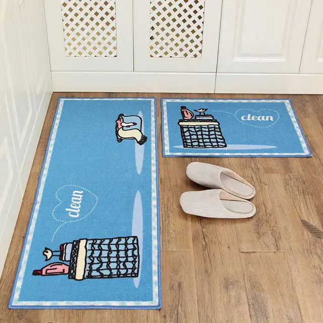 Alfombra de franela suave para decoración del hogar, tapete largo de  Aladdín para puerta, sala de estar, cocina, balcón, baño, antideslizante -  AliExpress