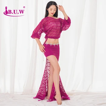 

New woman Bellydance Costume set Hot Sale Women Belly Dance 2pcs skirt suits Performance Wear Long skirt 9005