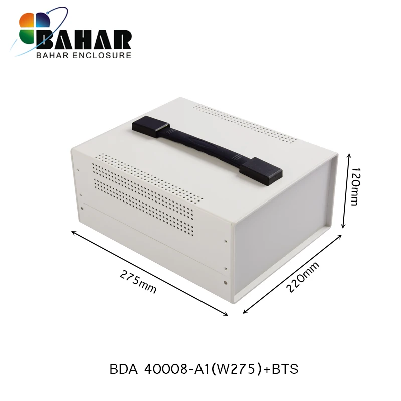 Железные корпуса для электроники, проектная коробка, DIY Распределительная коробка, железный корпус усилителя, корпус, чехол для инструментов с ручкой - Цвет: BDA40008-A1(W275)BTS