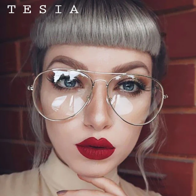 TESIA Elegant Paint Glasses Frame For Women Men Optical Frames With