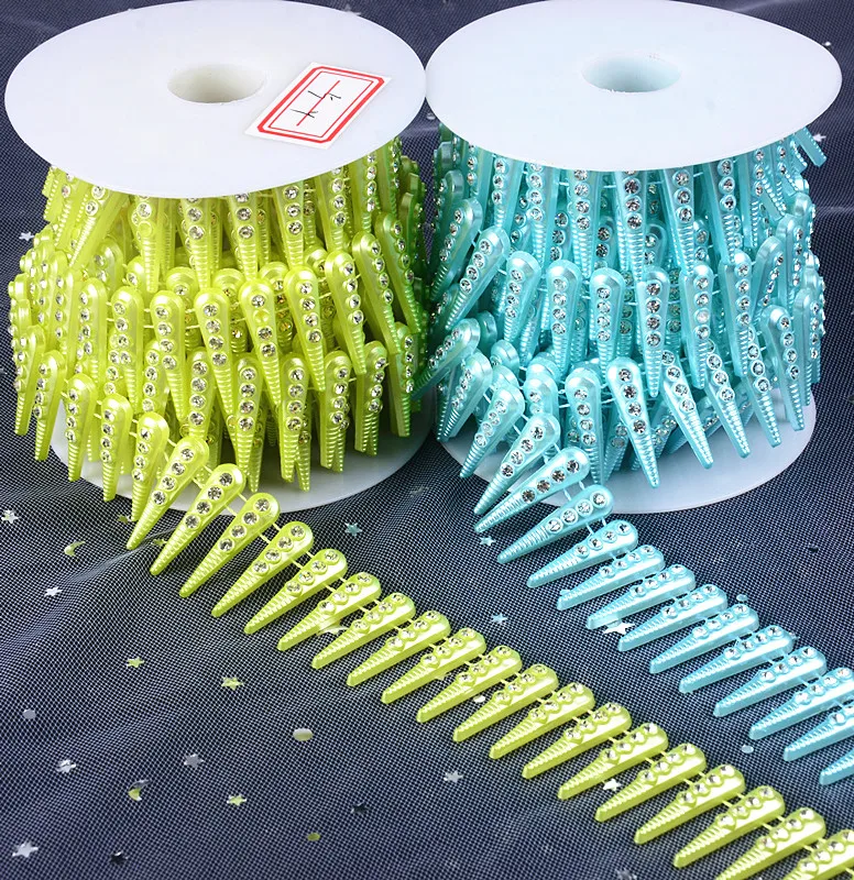 

2yards 3cmwidth flower rhinestone Tassel chain Necklaces For Women Bohemian Plastic rhinestone clothing decorate Statement Colar