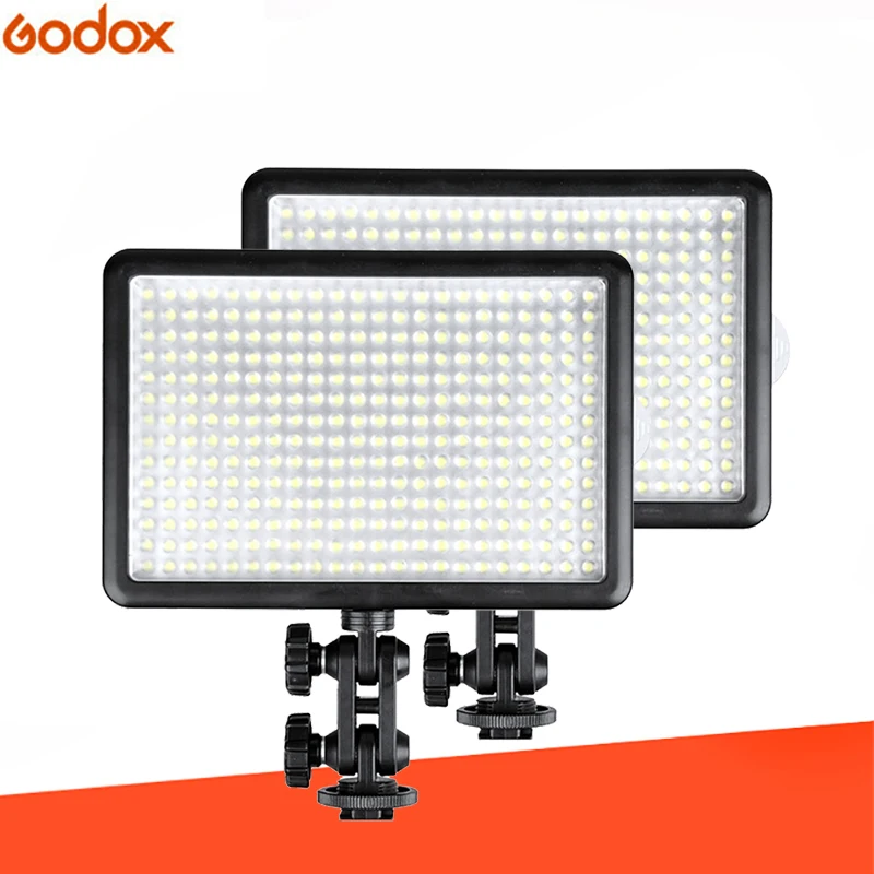 

Godox 2 pieces LED308C 3300K~5600K LED 308 Video Light Lamp with Wireless Remote and Handle Grip for DV Camcorder Camera