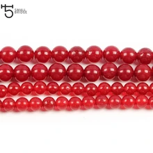 8 мм красные коралловые бусины ручной работы для изготовления ювелирных изделий браслет Diy ожерелье бусы из натурального камня S011
