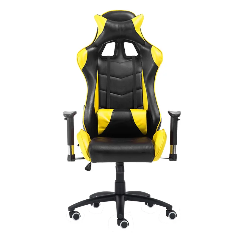 Модное эргономичное компьютерное игровое кресло, подъемное, лежа, поворотное, удлиненная спинка, профессиональный компьютерно-игровой красочный дизайн