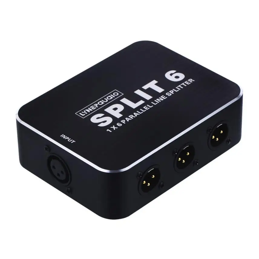 

Binmer 2018 New 1 Input And 6 Output XLR Split Horizontal Parallel Distributor Dropshipping July 6