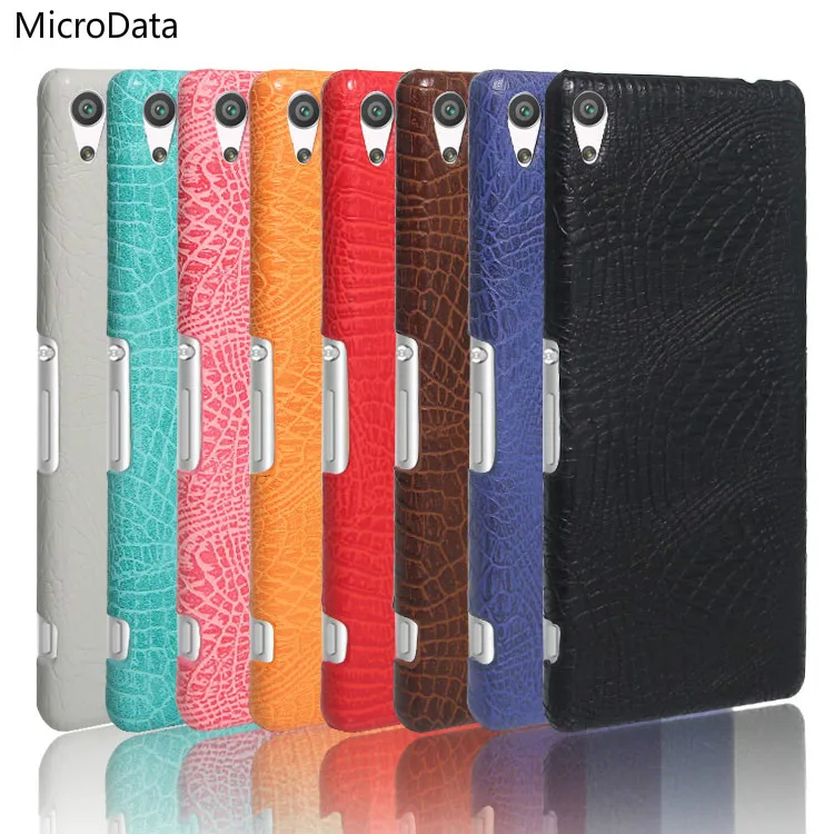 

MicroData For Sony Xperia M4 Aqua Luxury Crocodile Pattern Case on M 4 E2303 E2306 E2353 E2363 Hard PU Leather Phone Case
