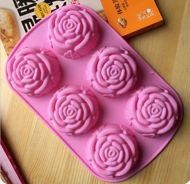 862 Livraison Gratuite Gâteau Danniversaire Silicone Rose Fleur Fondant Moule Gâteau Décoration Chocolat Cuisson Savon Moule Dans Moules à Gâteau