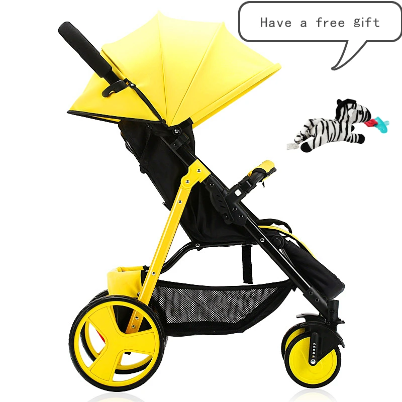 Многофункциональная детская коляска 3 в 1, складная коляска с высоким пейзажем, Золотая детская коляска, коляска для новорожденных - Цвет: 1
