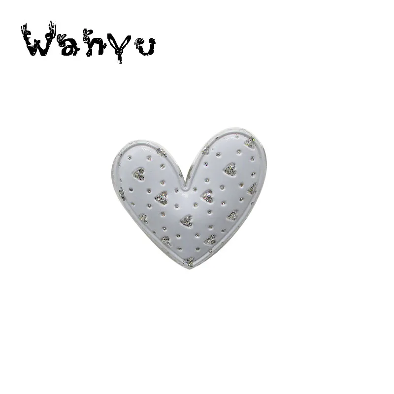 50 шт./лот 5*5 см швейная нашивка Love Heart стеганая аппликация микс пять цветов для