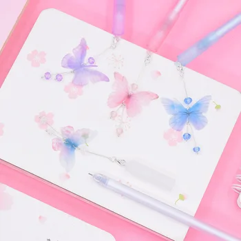

36pcs Creative Stationery Student Pen butterfly Gel Pen 0.5mm Full Needle Black Ink Pen School Supplies Office Supplies