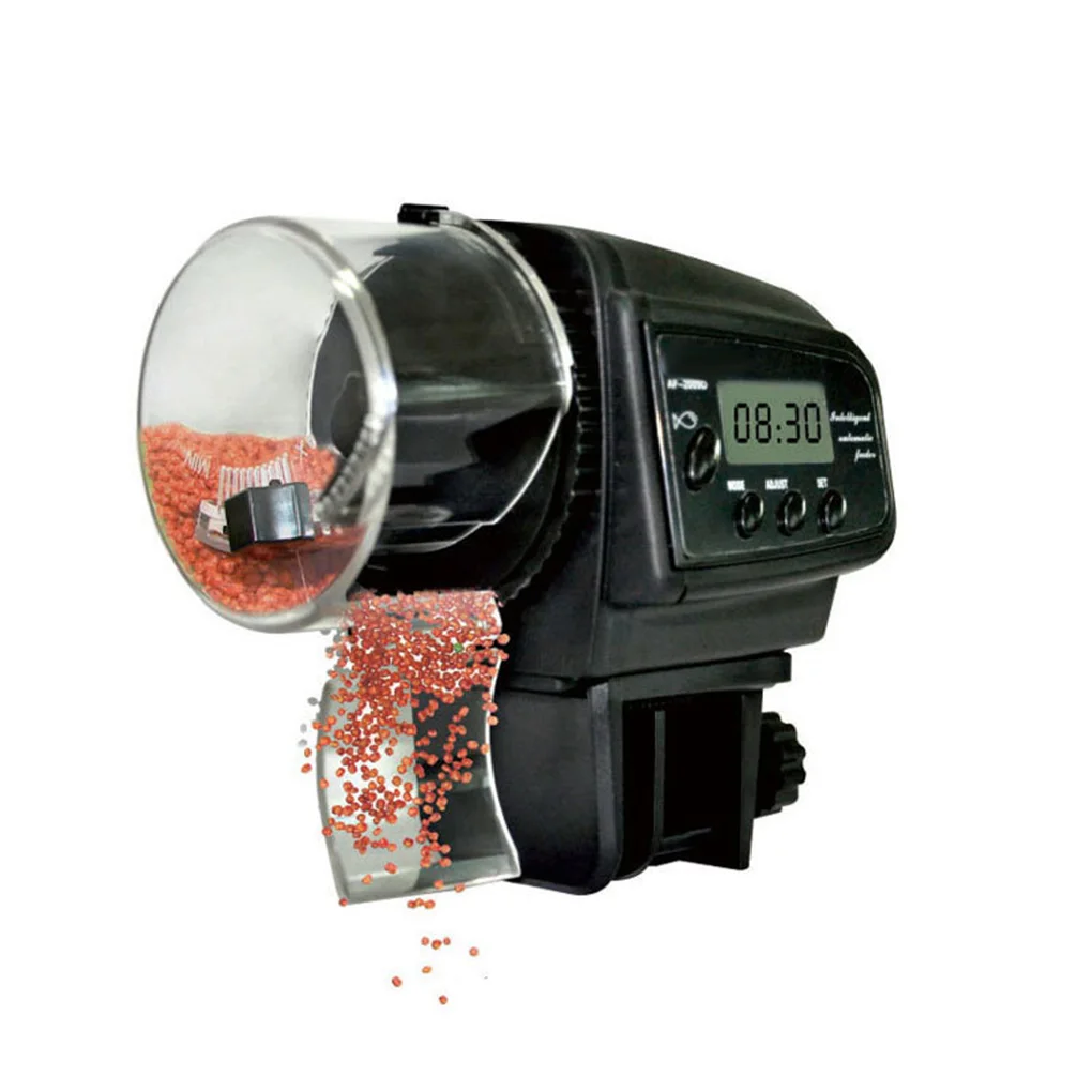 

Automatic Fish Feeder Aquarium Fish Tank Auto Feeders Timer Function Pet Feeding Dispenser LCD Indicates