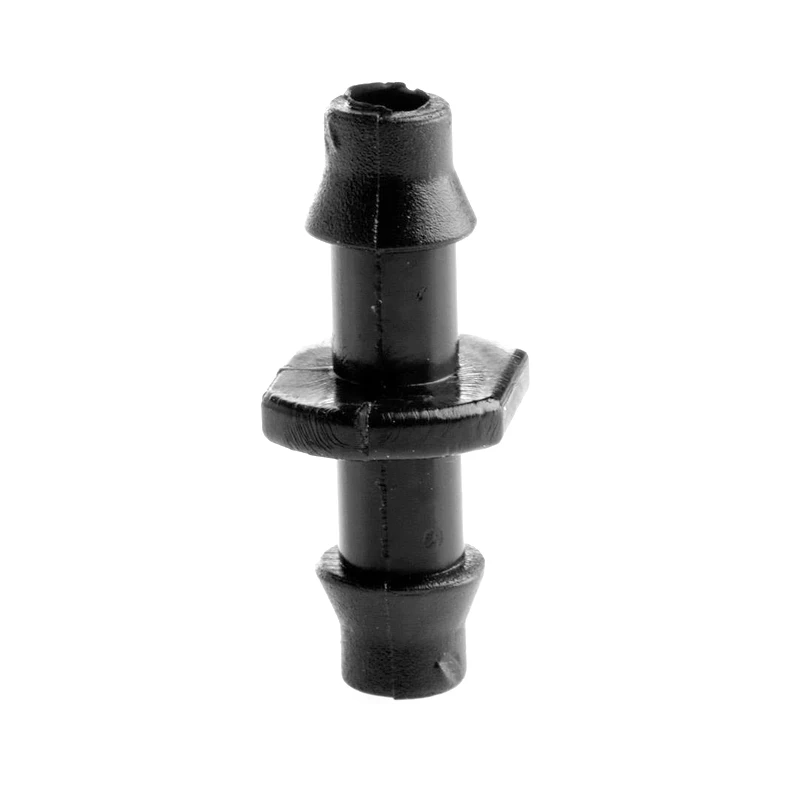

50 Pcs Barbed Double Way Connector Micro Irrigation 4/7 Watering Tube Joint Pipe Adapter P7Ding