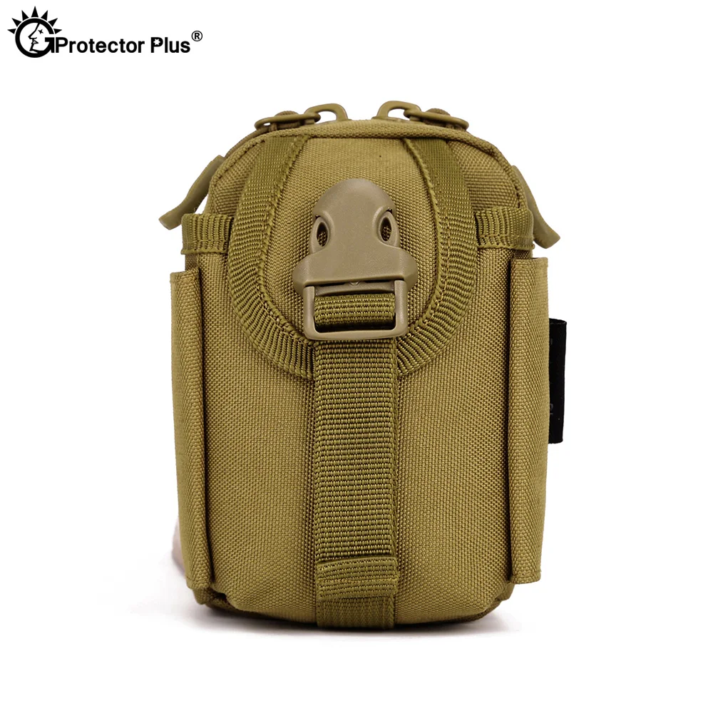 

PROTECTOR PLUS Small Tactical Pouch Attachment Bag Molle System Accessory Outdoor Waterproof Sports Bag 4.5-inch mobile phone