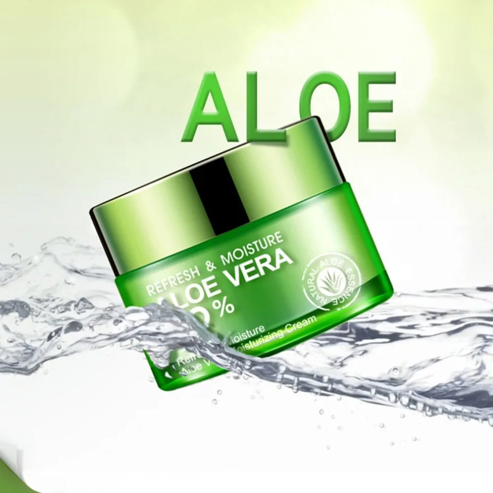 Harga Natural Aloe Vera Gel Perawatan Jerawat Pelembab Pemutih Kulit Bekas Luka Removal Aloe Facial Cream 50G