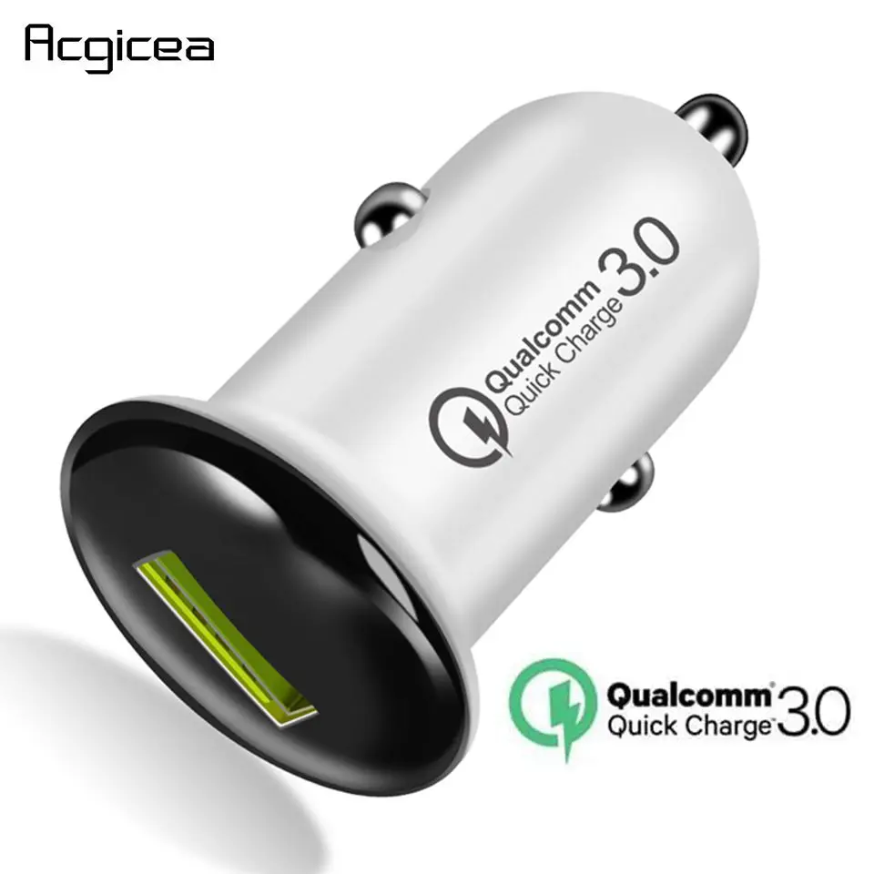 

Car Charger Quick Charge 3.0 QC 3.0 Fast Charging Adapter USB Car-Charger For iphone Micro USB Type C Cable Mobile Phone Charger