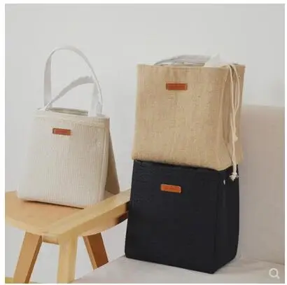  Large lunch bag thick aluminum foil canvas storage bag student insulation package box Nordic lunch 