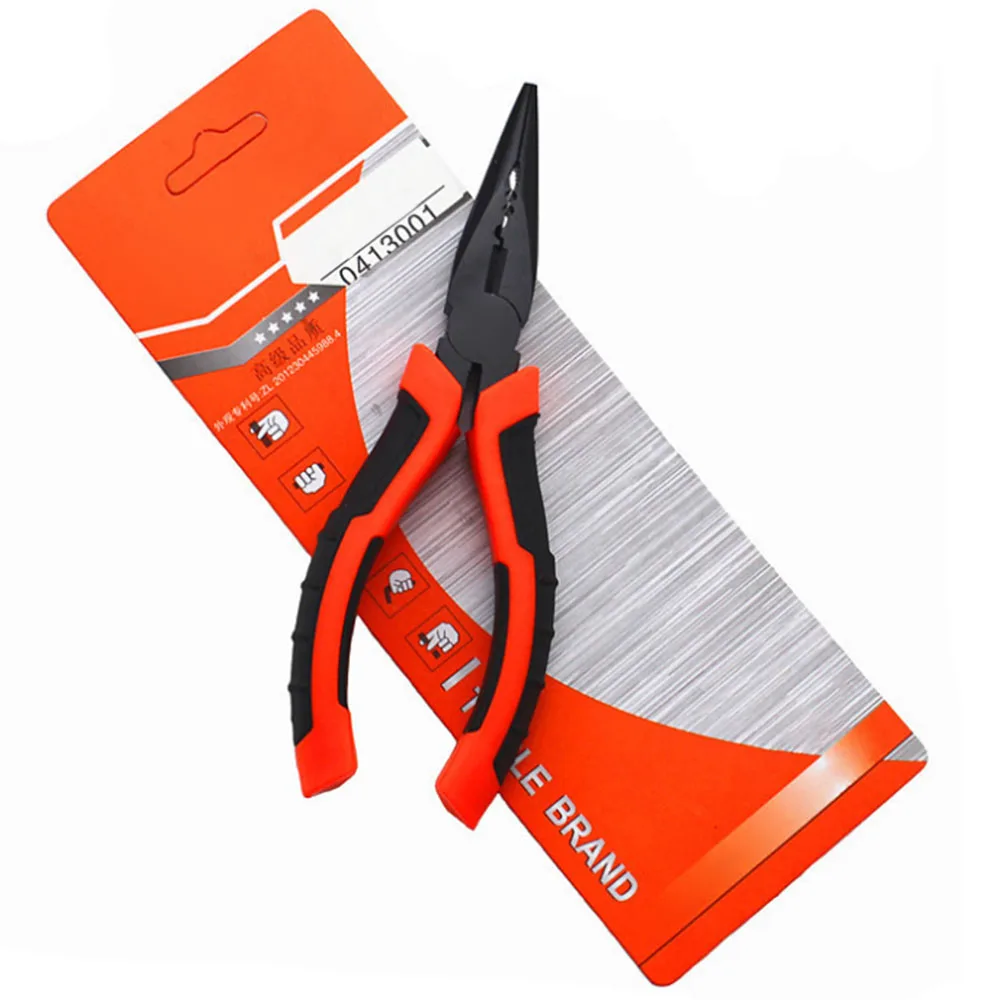 Handle Multi function Long Nose Pliers For Cutting Clamping Stripping