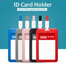 Многоцветная ПП пластиковая визитница для работы, выставочные карты для работы, визитницы для сотрудников с шнурком, школьные офисные принадлежности