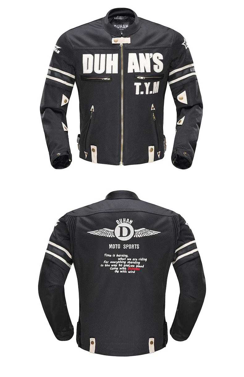 DUHAN Летняя мужская мотоциклетная куртка сетчатая мотоциклетная текстильная куртка мотоциклетные гоночные куртки Защитная Сетчатая куртка