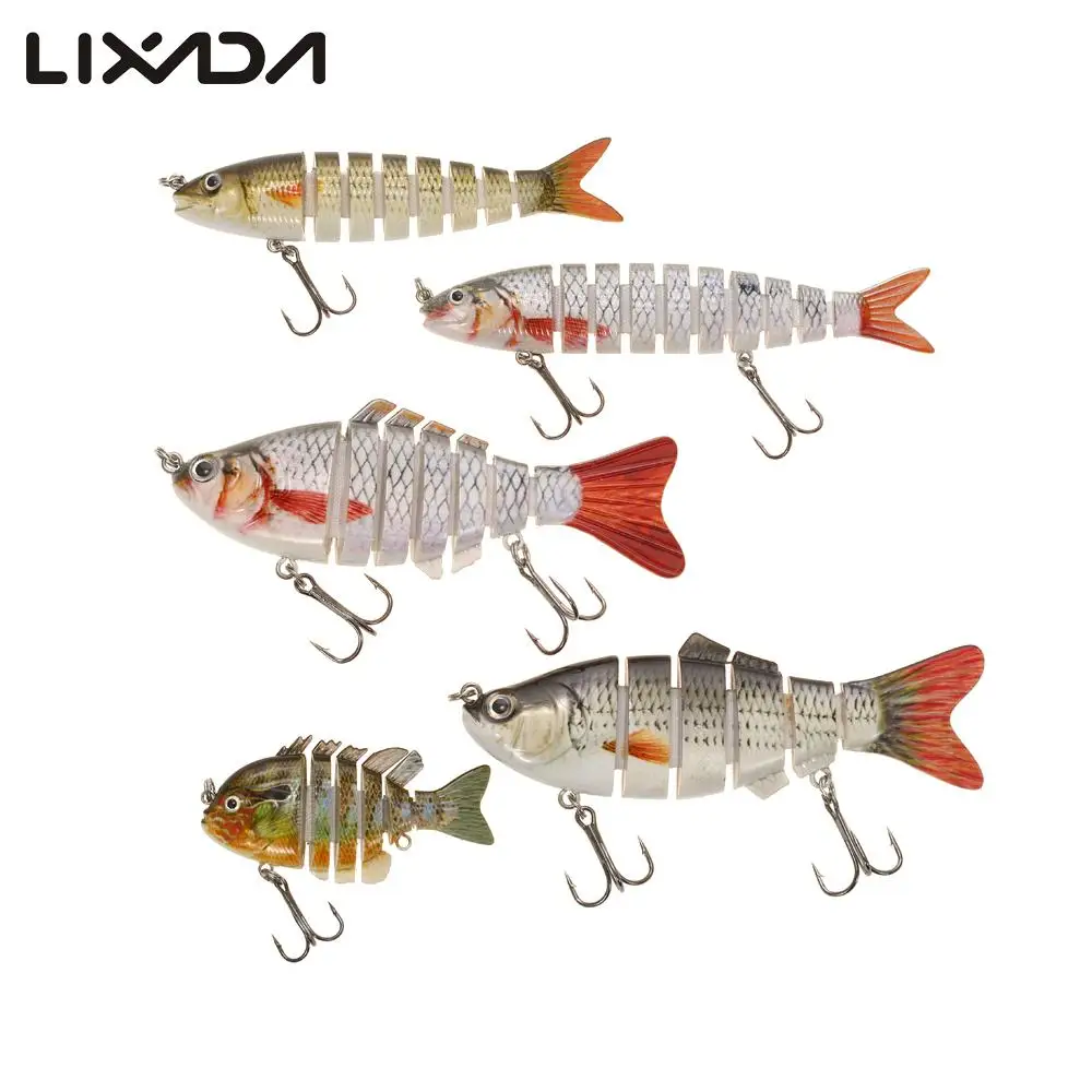 

Lixada 5PCS/Set Fishing Lure Lifelike Jointed Trout Swim Crankbait Hard Bait with Hook Fishing Wobbler 5 Kinds Lure for pesca