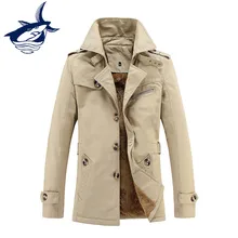 Бренд Tace& Shark плащ Мужская зимняя Осенняя флисовая Длинная Куртка мужская теплая Повседневная стройная фигура плащ мужской пальто 5XL