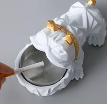 Nordic Lucky Dog Ashtray Creative Personality Trend Multifunctional Practical Office Living Room Decoration Ashtray Q263