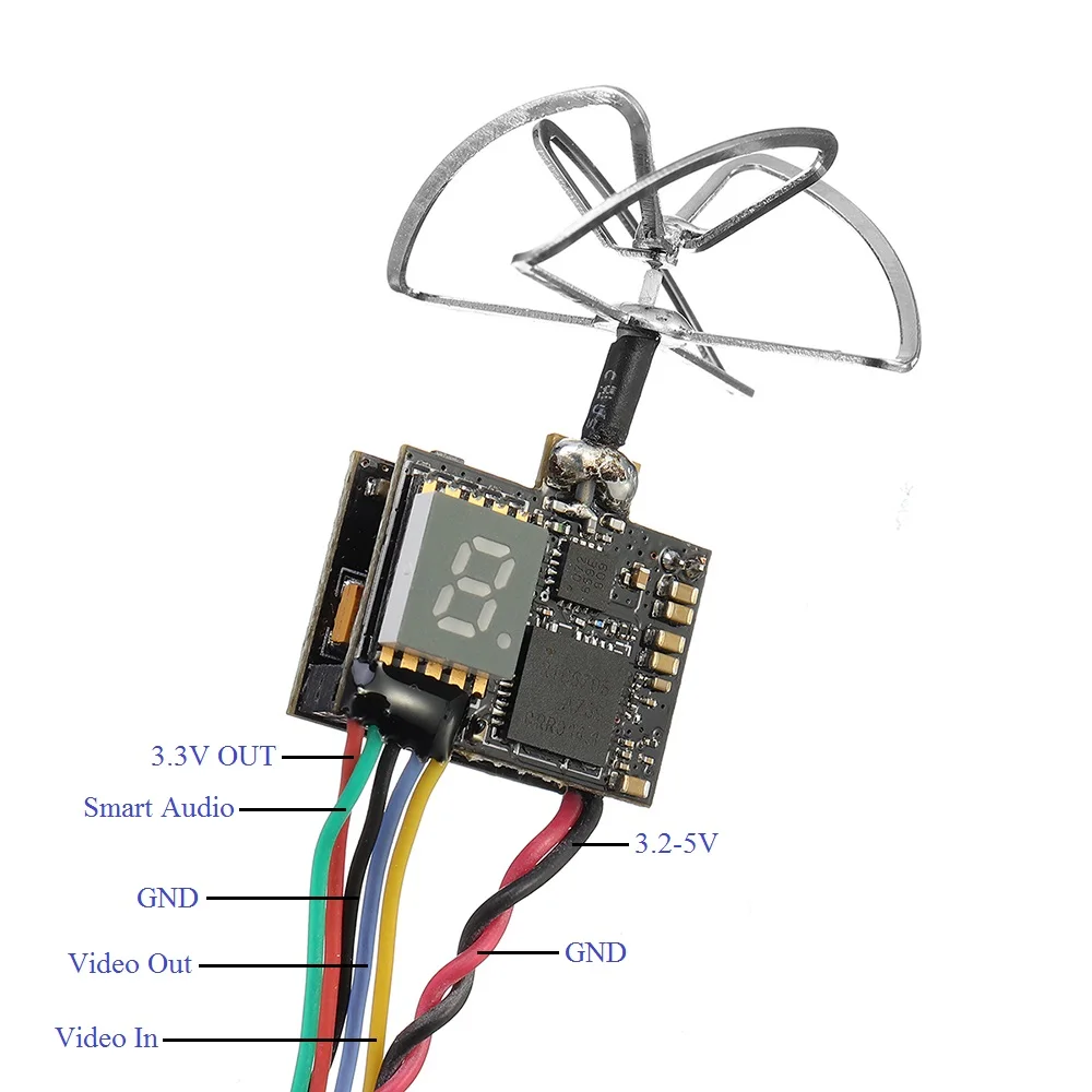 Eachine TX02Pro с Smartaudio OSD AIO 5,8G 40CH 200mW VTX 700TVL 1/4 Cmos FPV камера NTSC