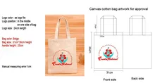 100pcs Size 31cm*36cm Canvas Cotton Tote Bag Customized Logo Fashion Women Eco Bag For Company Advertising University Activity