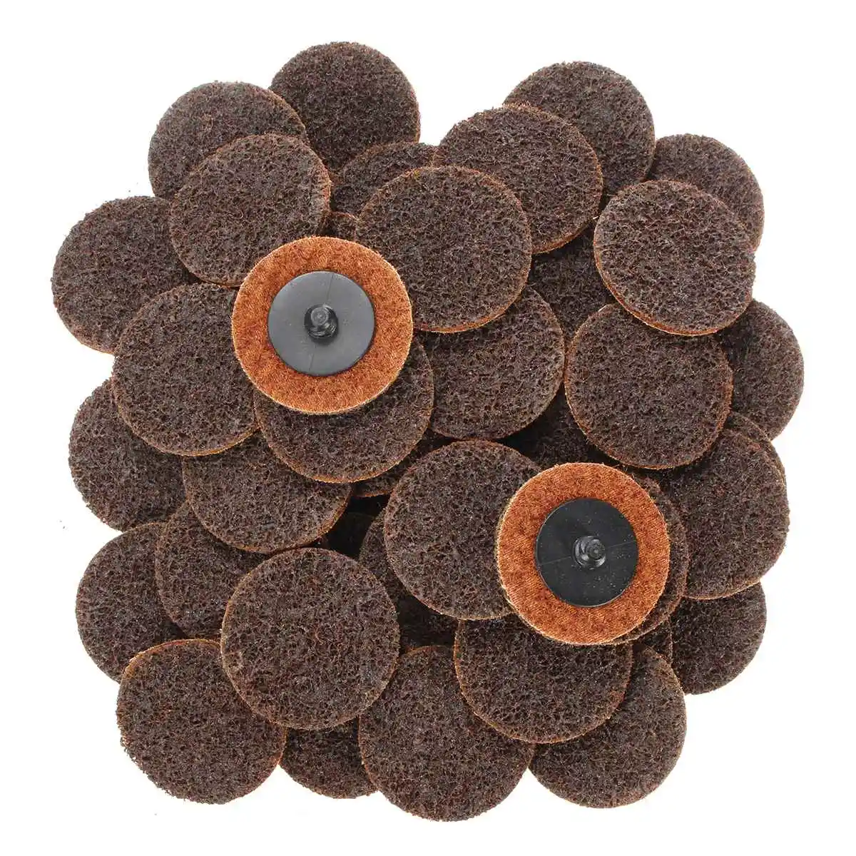 50pcs/set 2" Roloc Sanding Disc Scotch Brite Roll Lock Coarse Surface